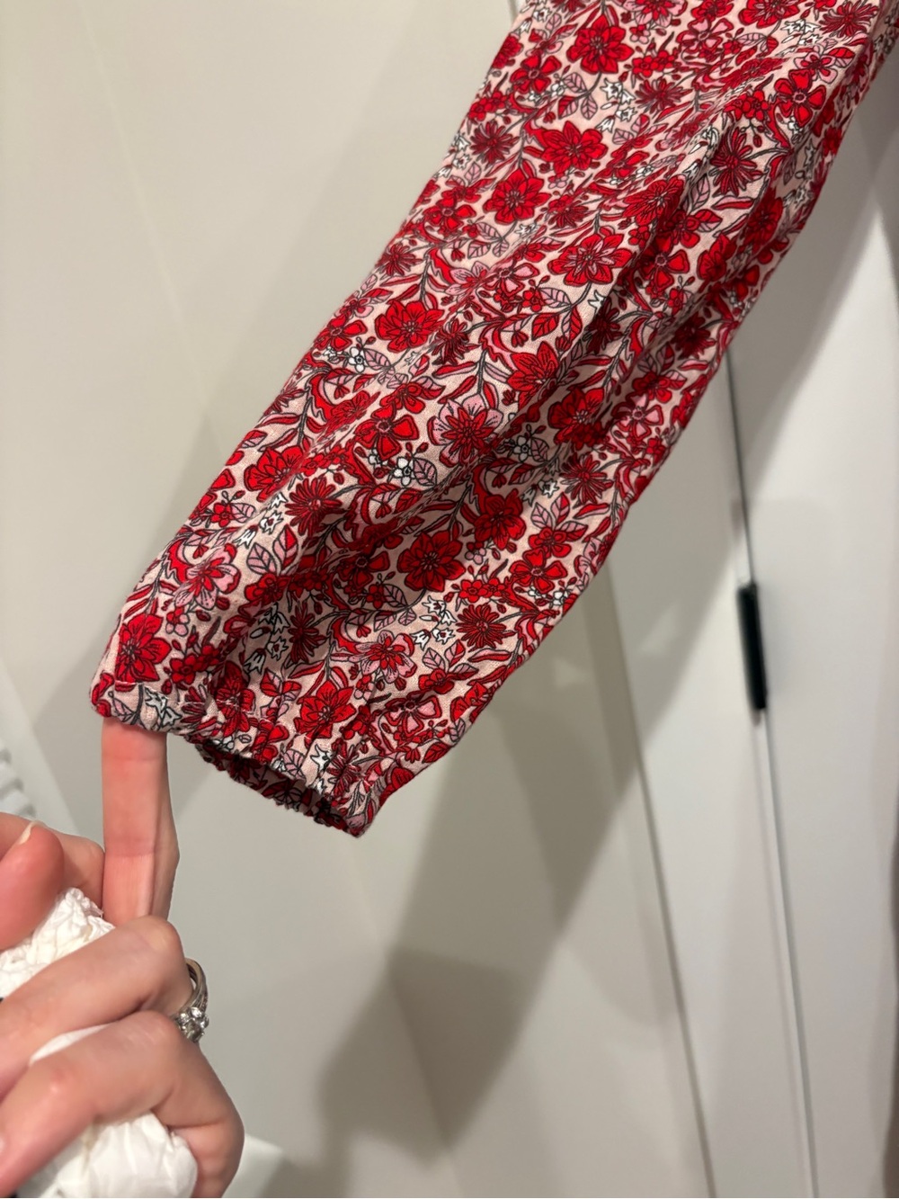 Boden Button Through red and pink floral prairie Maxi Tea Dress size 12 - Picture 8 of 15